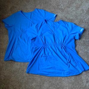 Ceil Blue Cherokee Maternity Scrub Top Bundle